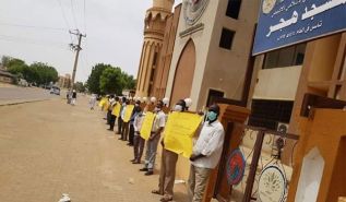 حزب التحرير/ ولاية السودان  سلسلة وقفات احتجاجية صامتة رفضاً لإغلاق المساجد