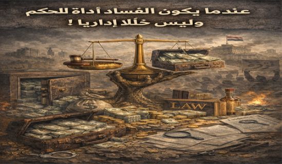 عندما يكون الفساد أداة للحكم  وليس خللا إداريا!