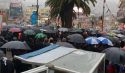 نابلس تنتفض ضد قانون الضمان الاجتماعي رغم هطول الأمطار